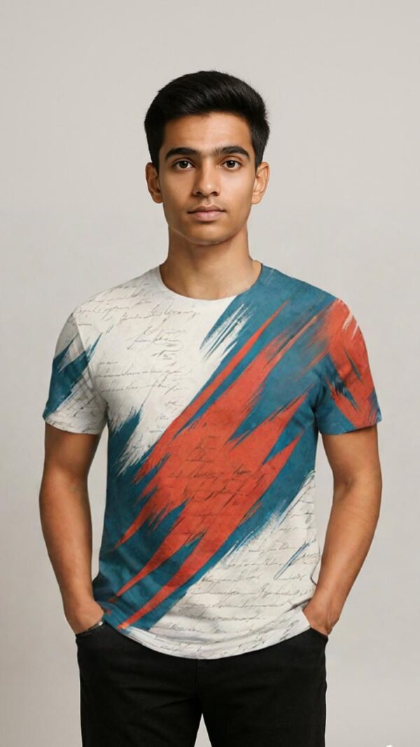 Coloured Multi print TEE - NOIR